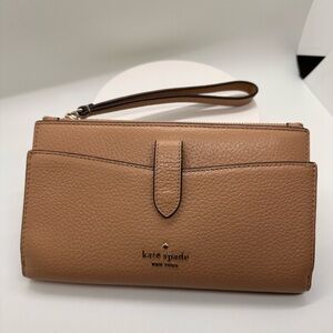 Kate Spade Brown Leather Wristlet